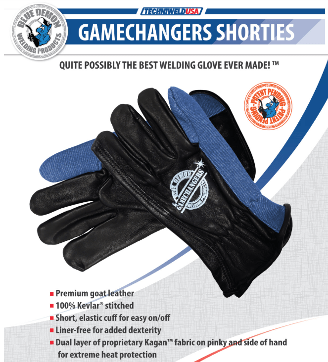 Blue Demon Gamechanger Welding Gloves | Heat - Resistant, Kevlar - Stitched, Premium Protection - Bayou Tool
