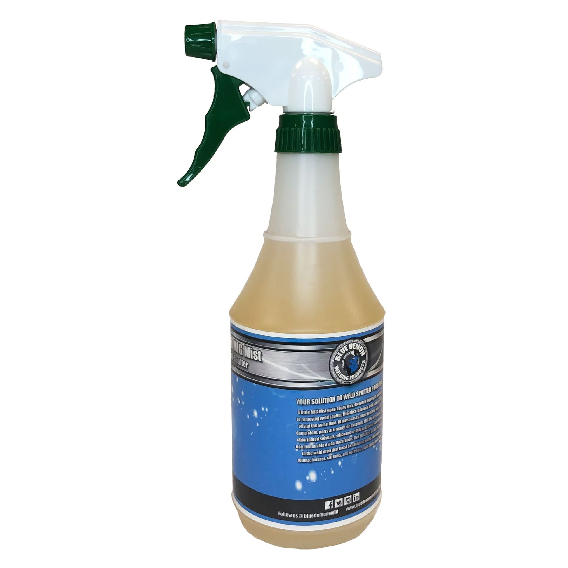 Blue Demon MIG MIST Anti-Spatter Spray – Premium 24oz Welding Nozzle & Surface Protection - Bayou Tool