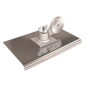 Bon 12 - 209 Walk Edger - Stainless Steel 10" X 6" - 1/2" Radius W/Base Bracket 10" long x 6" wide | Concrete Tool for Pros - Bayou Tool