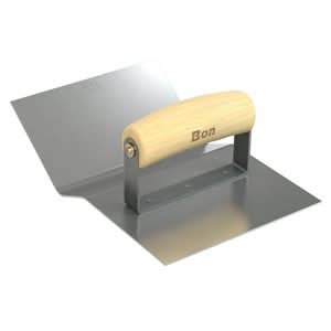Bon 12 - 477 Driveway Approach Tool - 9" X 6" - 1/2" Radius Wood Handle Use to finish curbs and gutters | Concrete Tool for Pros - Bayou Tool