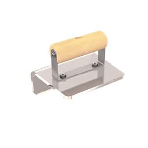 Bon 12 - 692 Step Tool - Plex Outside 6" X 5" - 1/2" Radius Wood Handle nan | Concrete Tool for Pros - Bayou Tool