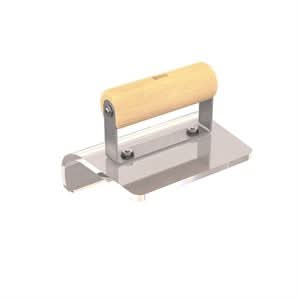 Bon 12 - 694 Step Tool - Plex Outside 6" X 5" - 1 1/2" Radius Wood Handle nan | Concrete Tool for Pros - Bayou Tool