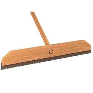 Bon 12 - 846 Notched Squeegee - 24" - 5 ' Wood Handle | Concrete Restoration Tool for Pros - Bayou Tool