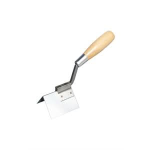 Bon 13 - 297 Corner Trowel - OutsideStainless Steel 1" X 1" - Wood Handle | Drywall & Plaster Tool for Pros - Pack of 6 - Bayou Tool