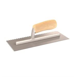 Bon 14 - 221 Notched Trowel - 3/8"Squareuare - Wood Handle | Flooring & Tiling Tool for Pros - Bayou Tool