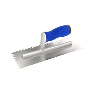 Bon 14 - 309 Notched Trowel - 1/4"Squareuare - Comfort Grip Handle | Flooring & Tiling Tool for Pros - Bayou Tool