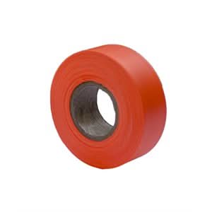Bon 14 - 737 Flagging Tape - Glo Orange 150 ' X 1 3/16" - (12/Pkg) | Layout Tool for Pros - Bayou Tool