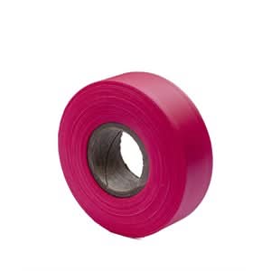 Bon 14 - 738 Flagging Tape - Glo Red 150 ' X 1 3/16" - (12/Pkg) | Layout Tool for Pros - Bayou Tool