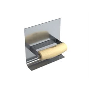 Bon 22 - 596 Cove Tool Inside - Stainless Steel 6" X 1.5" - 3/4" Radius 6" Lip Wood Handle | Concrete Restoration Tool for Pros - Bayou Tool