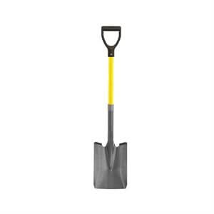 Bon 28 - 109 Shovel - Squareuare Point 27" D Fiberglass Handle | General Construction Tool for Pros - Bayou Tool