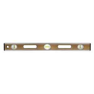 Bon 34 - 218 Bamboo Wood Level - 24" Aluminuminum "I" Beam | Layout Tool for Pros - Bayou Tool
