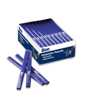 Bon 34 - 338 Pencil - Blue Casing Hard Black Lead - (72/Pkg) | Layout Tool for Pros - Bayou Tool