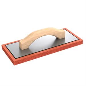 Bon 83 - 114 Red Rubber Float - 5" X 12" X 3/4" - Wood Handle | Drywall & Plaster Tool for Pros - Pack of 50 - Bayou Tool