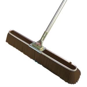 Bon 84 - 177 Floor Broom - Coarse Brown Bristles - 24" - 60" Metal Handle | Brooms & Brushes Tool for Pros - Bayou Tool