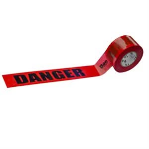 Bon 84 - 246 Danger Tape - Red 1000 ' X 3" | Safety Tool for Pros - Bayou Tool