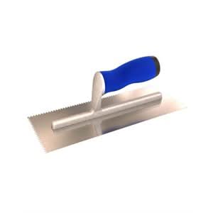Bon 87 - 114 Notched Trowel - 3/16" X 5/32" V - Comfort Grip Handle | Flooring & Tiling Tool for Pros - Bayou Tool