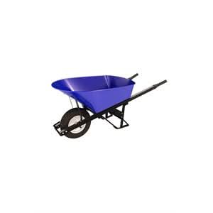 Bon Pro Plus Bon 28 - 904 Barrow - Steel 6 Cubic Feet Tray - Single Flatfree Tire - Stl Handle | General Construction Tool for Pros - Bayou Tool