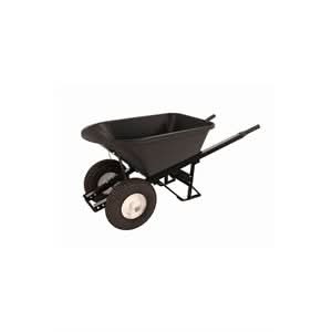 Bon Pro Plus Bon 28 - 907 Barrow - Poly 5 3/4 Cubic Feet Tray - Double Knobby Tire - Stl Handle | General Construction Tool for Pros - Bayou Tool