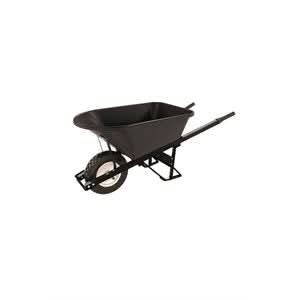 Bon Pro Plus Bon 28 - 910 Barrow - Poly 5 3/4 Cubic Feet Tray - Single Flatfree Tire - Stl Handle | General Construction Tool for Pros - Bayou Tool