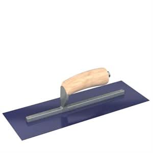 Bon Steel City 66 - 179 Finish Trowel - Square - Blue Steel - 14 X 5 - Wood Professional grade trowels | Concrete Tool for Pros - Bayou Tool