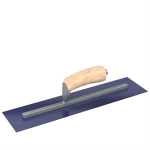 Bon Steel City 66 - 180 Finish Trowel - Square - Blue Steel - 16 X 4 - Wood Professional grade trowels | Concrete Tool for Pros - Bayou Tool