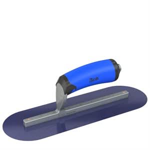 Bon Steel City 67 - 150 Finish Trowel - Round - Blue Steel - 12 X 4 - Comfort Grip Professional grade trowels | Concrete Tool for Pros - Bayou Tool