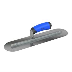 Bon Steel City 67 - 198 Finish Trowel - Round - Carbon Steel - 20 X 4 - Comfort Grip - Long Shank Professional grade trowels | Concrete Tool for Pros - Bayou Tool
