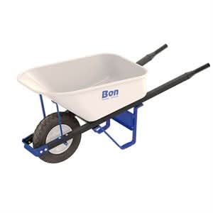 BonTradeTough Bon 84 - 974 Barrow - Steel Tray - 6 Cubic Feet - Single Flat Free Tire - Steel Handle | General Construction Tool for Pros - Bayou Tool