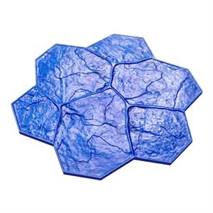 BonWay Bon 12 - 871 Floppy Mat - Random Stone - Blue - 29" X 29" | Decorative Concrete Tool for Pros - Bayou Tool