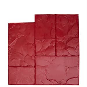 BonWay Bon 12 - 875 Floppy Mat - Ashlar Red - 24" X 24" | Decorative Concrete Tool for Pros - Bayou Tool