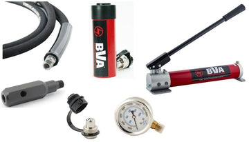 BVA Hydraulics - Combo 10 Ton, 6" Stroke Cylinder - P1000 | Hydraulic Cylinder & Pump Sets - Bayou Tool