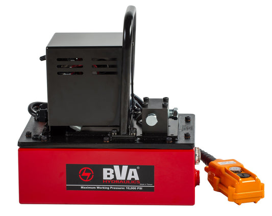 BVA Hydraulics - E-Pump, 1 Hp Universal, 1 Gallon, 3W/2P Dump Valve, 120V 50/60 Hz, Nema 5-15P Plug | Electric Hydraulic Power Unit - Bayou Tool