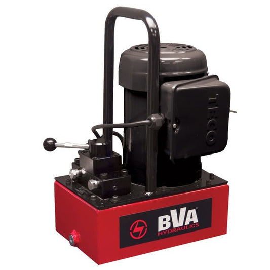 BVA Hydraulics - E-Pump, 1/2 Hp, 1 Gallon, 3W/3P Manual Valve, 120V 60 Hz, Nema 5-15P Plug | Electric Hydraulic Power Unit - Bayou Tool