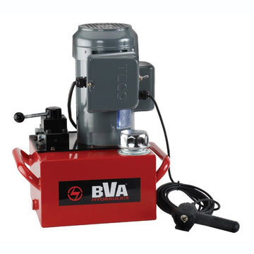BVA Hydraulics - E-Pump, 1.5 Hp, 3 Gal, 3W/3P Man Val, 120V60Hz, Nema 5-15P Plg, 10Ft Pend | Electric Hydraulic Power Unit - Bayou Tool