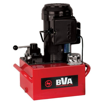 BVA Hydraulics - E-Pump, 1.5 Hp, 3 Gallon, 4W/3P Manual Valve, 120V 60 Hz, Nema 5-15P Plug | Electric Hydraulic Power Unit - Bayou Tool