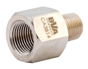 BVA Hydraulics - Fitting Adapter 3/8"-18 Nptf Female X 1/4"-18 Nptf Male 10,000 Psi | Hydraulic Adapters - Bayou Tool
