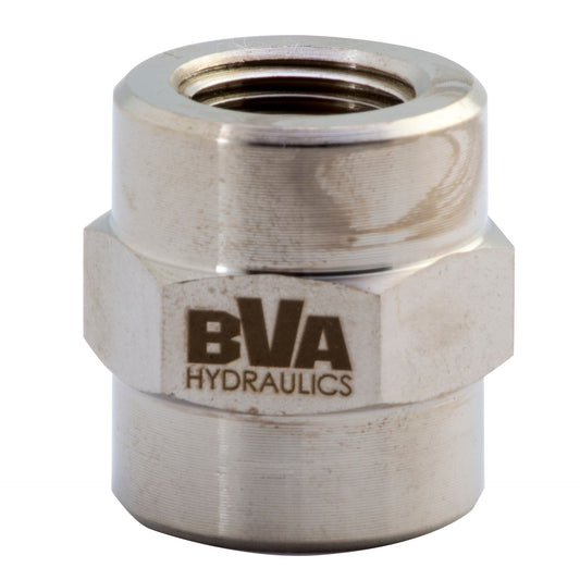 BVA Hydraulics - Fitting Coupling 3/8"-18 Nptf X 3/8"-18 Nptf 10,000 Psi | Hydraulic Couplings - Bayou Tool