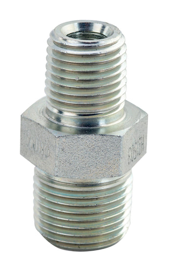 BVA Hydraulics - Fitting Hex Nipple 1/4"-18 Nptf Male X 3/8"-18 Nptf Male 10,000 Psi | Hydraulic Nipples - Bayou Tool