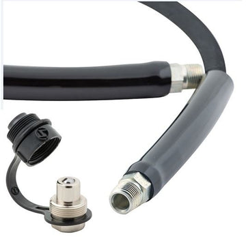 BVA Hydraulics - Hose Hyd Rubber 1/4"Id 10 Ft 3/8"-18 Nptf X Ch38M - 10,000 Psi | Hydraulic Hoses - Bayou Tool
