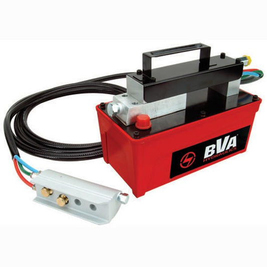 BVA Hydraulics - Treadle Air Pump, 91.5 Cu. In. Usable Oil. Air Control Pendant - 10,000 Psi | Pneumatic Hydraulic Power Unit - Bayou Tool