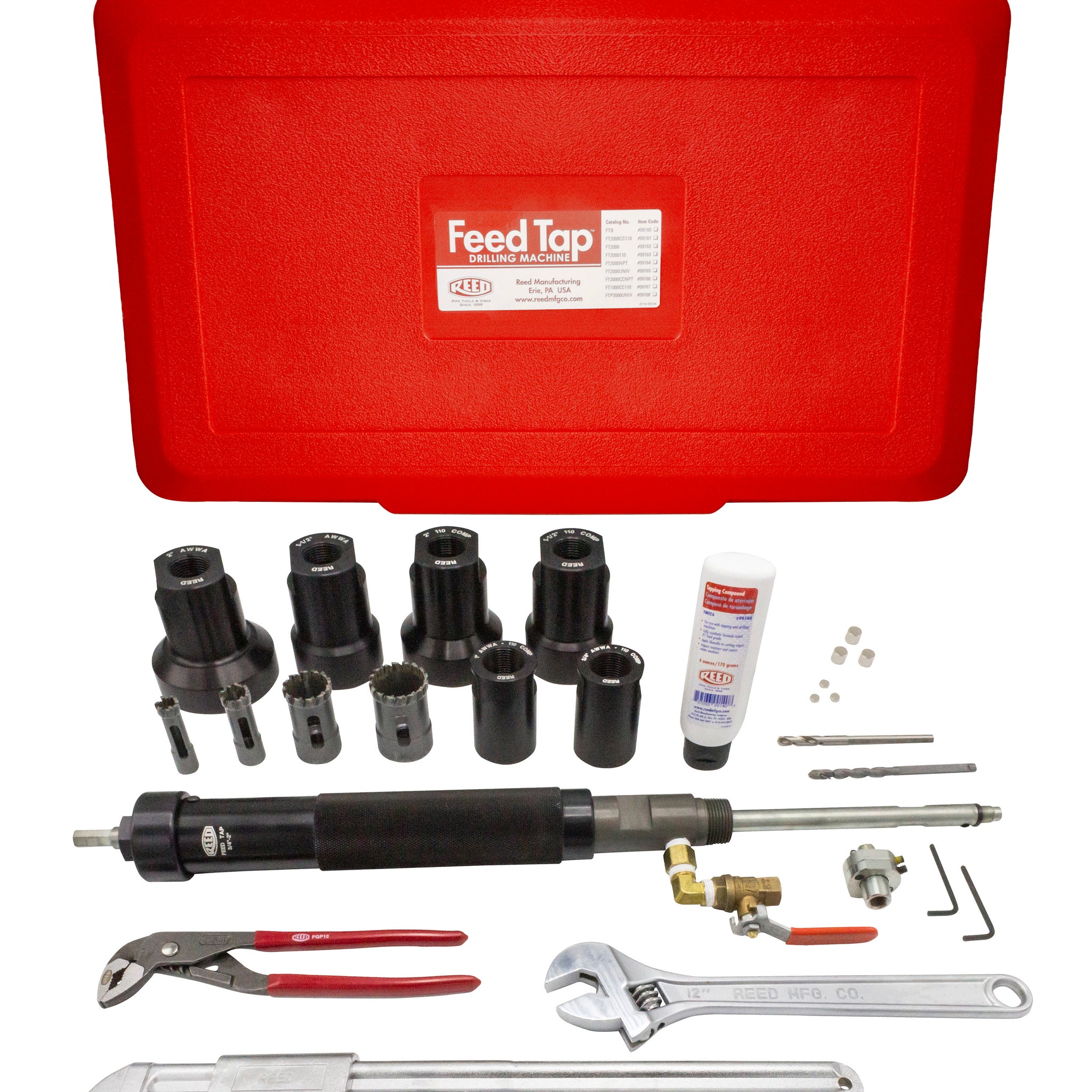 REED Awwa/110" Com Kt 3/4" -2"  Reliable Cutter for Corporation Connections by Reed Mfg - Pipeline Tool