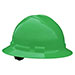 a green hard hat on a white background