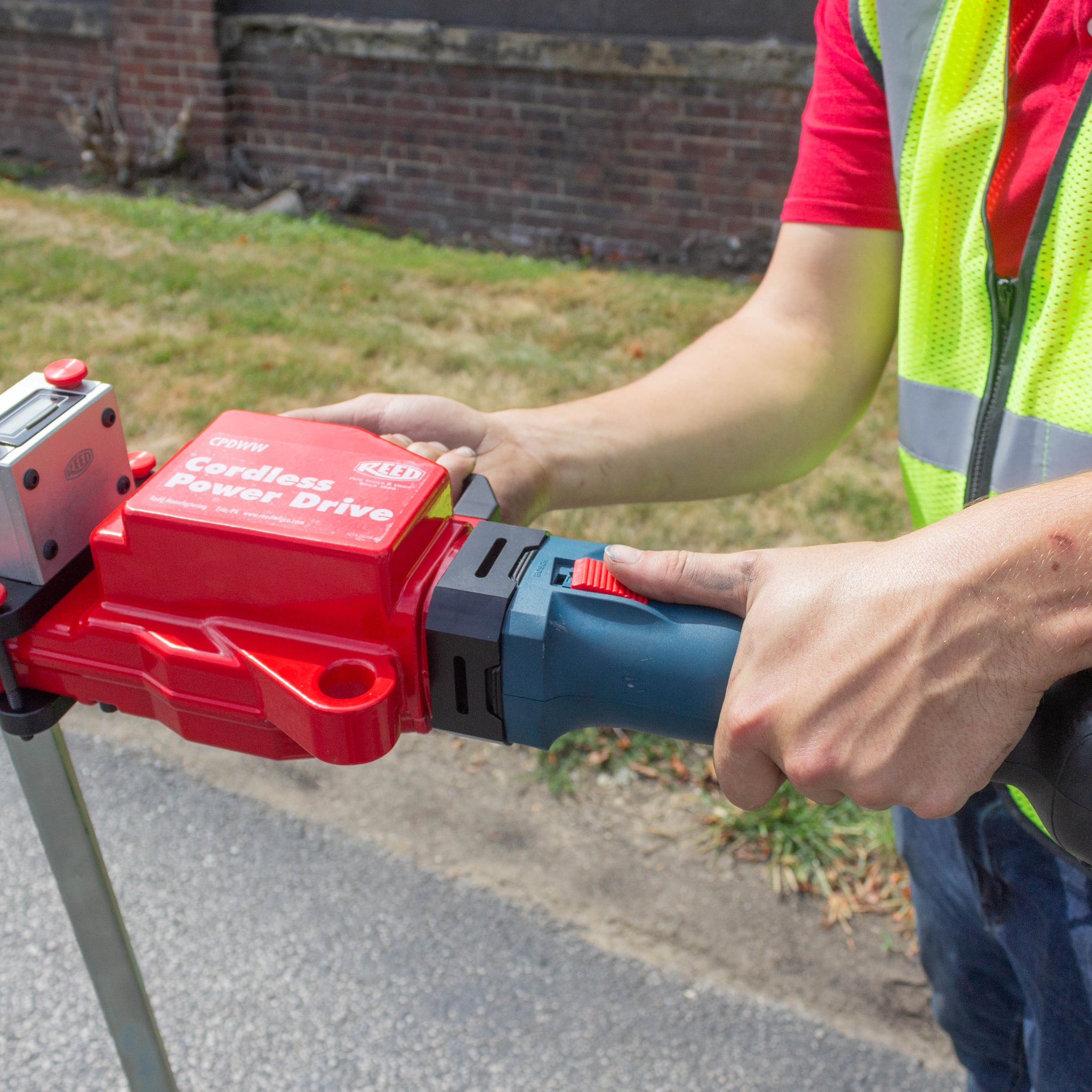 REED Power Drive  Industrial-Grade Drill Head for Pipe Work by Reed Mfg - Pipeline Tool
