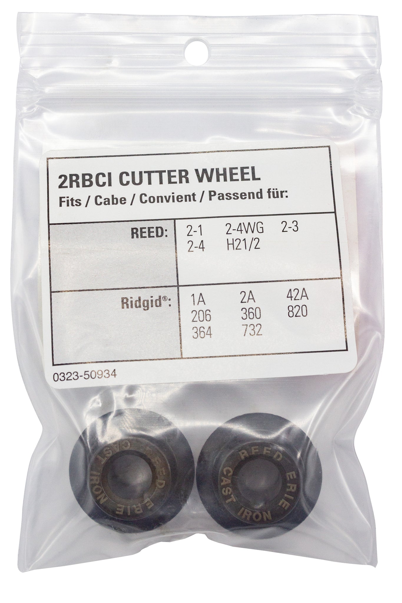 REED 2Rbci Cutter Wheel  Precision Component for Brass and Bronze Pipe Connections by Reed Mfg - Pipeline Tool
