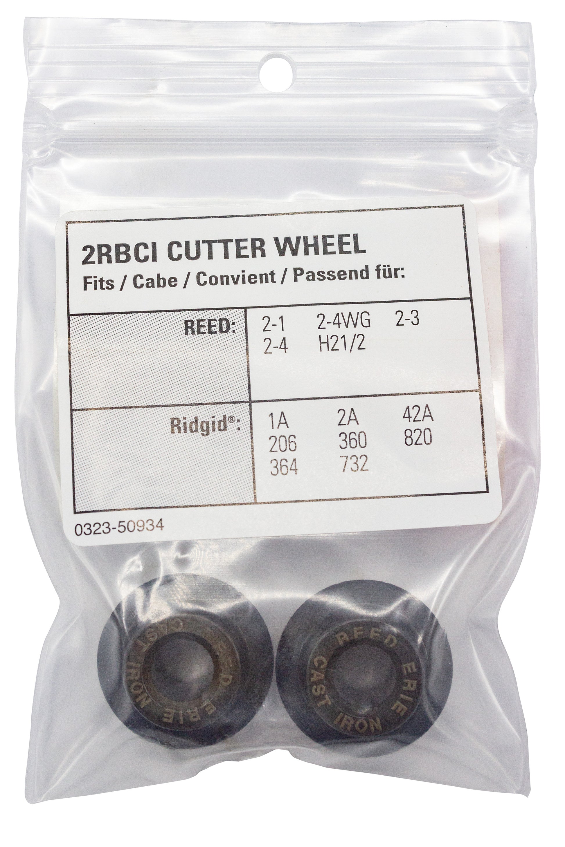 REED 2Rbci Cutter Wheel  Precision Component for Brass and Bronze Pipe Connections by Reed Mfg - Pipeline Tool