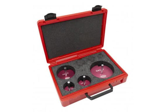 Clean Ream Extreme® Plastic Pipe Fitting Reamer Kit – 4 - Piece Set (1 - 1/2", 2", 3", 4") with Case - Bayou Tool