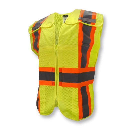 a yellow safety vest on a white background