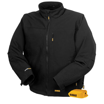 DEWALT Men's Heated Soft Shell Jacket Bare Black - Bayou Tool