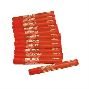 Dixon Bon 14 - 493 Crayon - Red (12/Pkg) | Layout Tool for Pros - Bayou Tool
