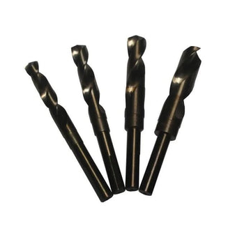 Drill America - 13/32 - 1/2 4 Piece Cobalt Reduced Shank Drill Bit Set Plastic Case Pouch - Bayou Tool